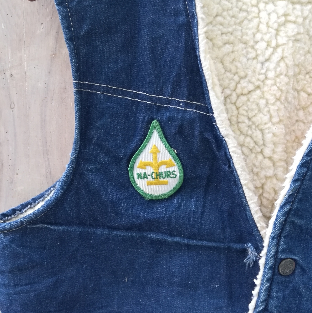 Vintage Denim Sherpa Vest - image 6